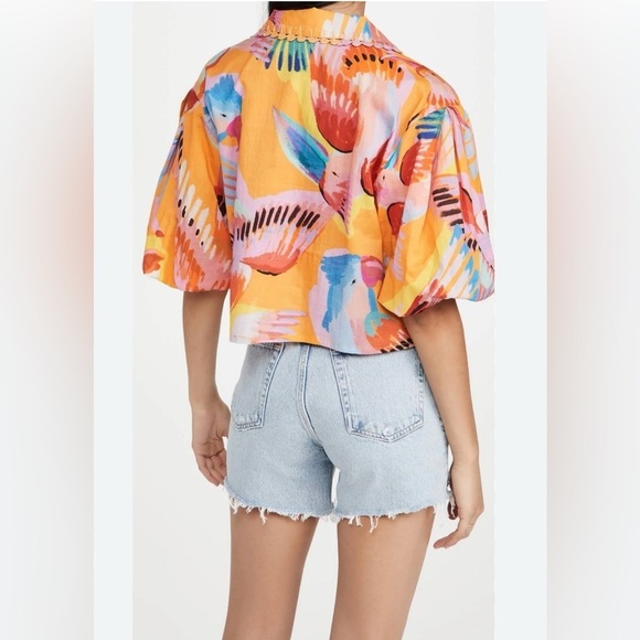 FARM Rio Neon Macaws Buttoned Blouse - Picture 5 of 15